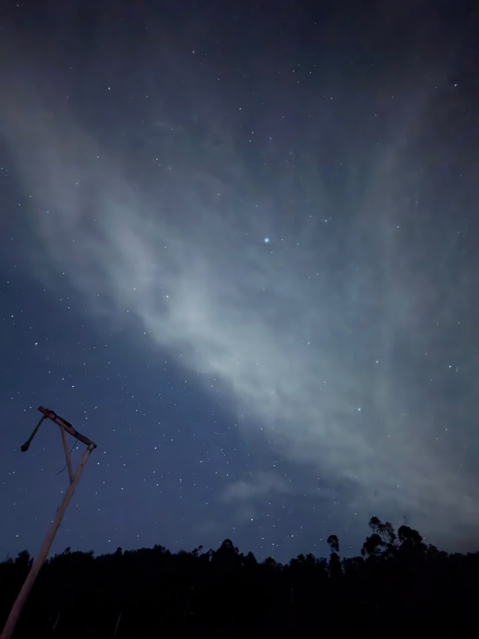 Starry night sky above Mowgli Camp